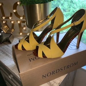 Paolo Yellow/gold High heel